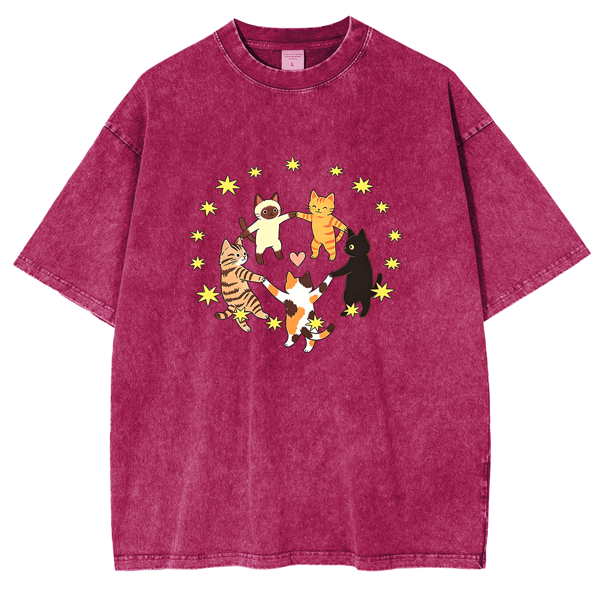 Dancing Cats Washed T-shirts