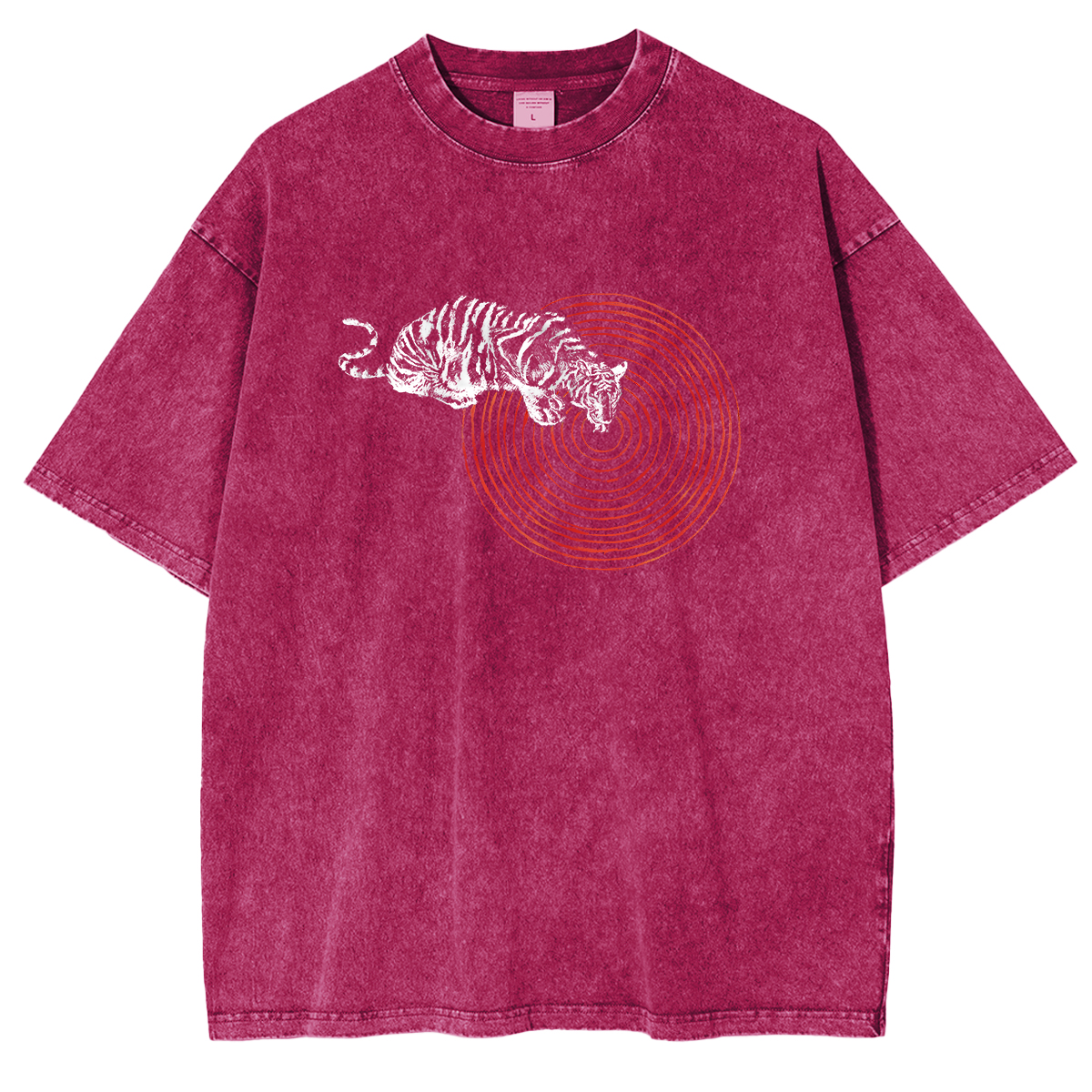Mconcentric circle Washed T-shirts